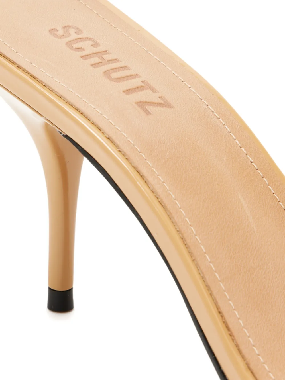 Schutz 75mm Elodie stiletto heeled mules Beige