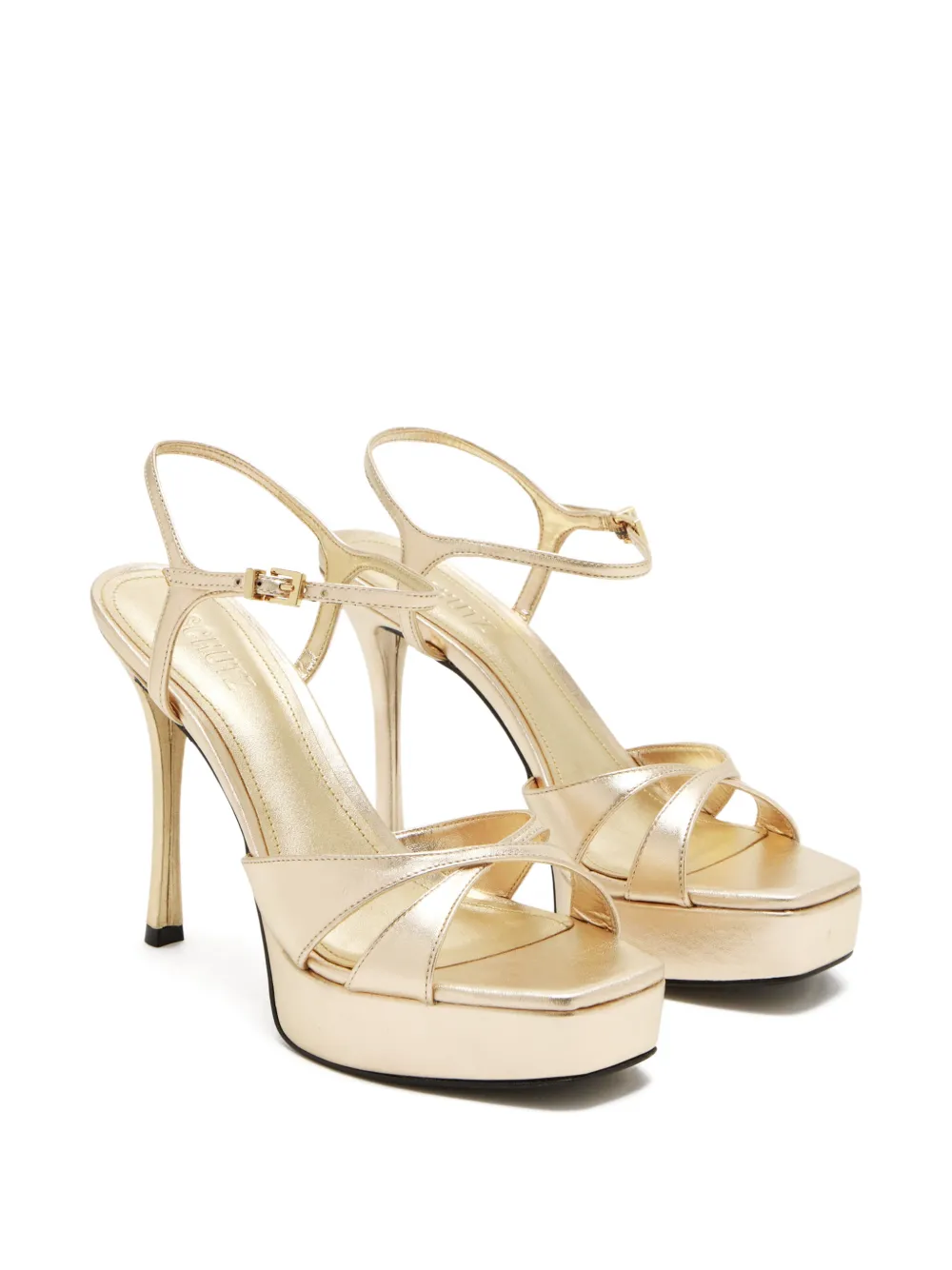 Schutz Maxine platform heeled sandals Goud