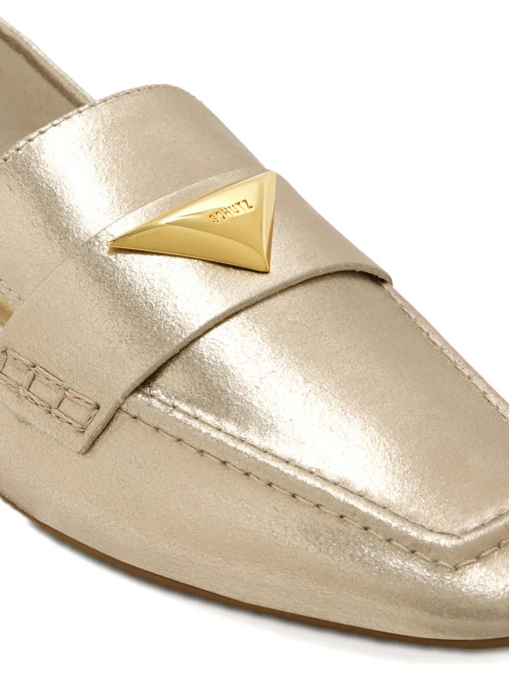 Schutz triangle-detail loafers Goud
