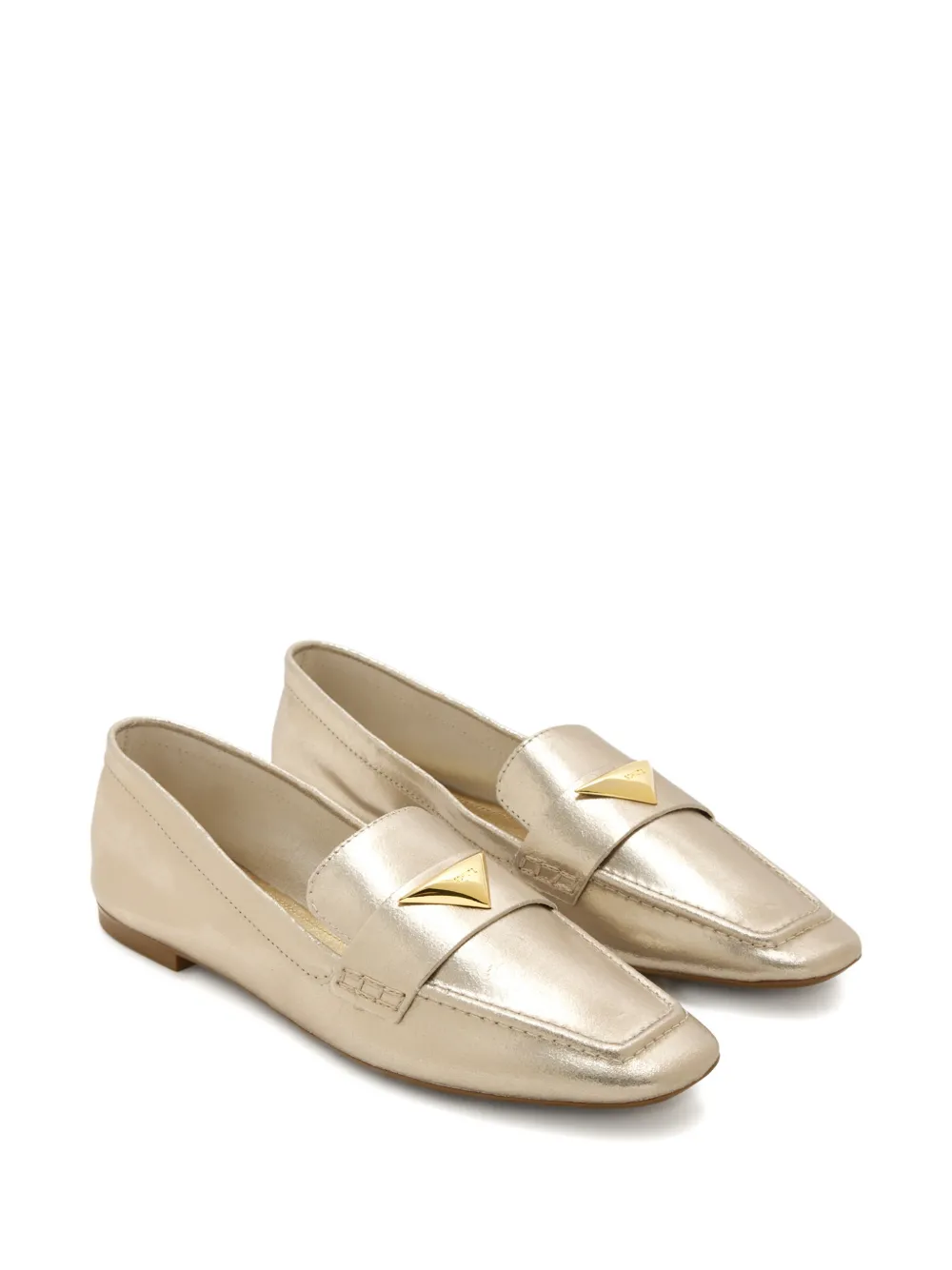 Schutz triangle-detail loafers Goud
