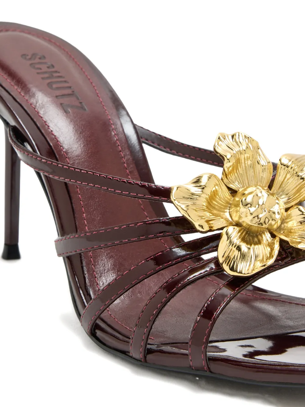 Schutz Flora floral stiletto sandals Bruin