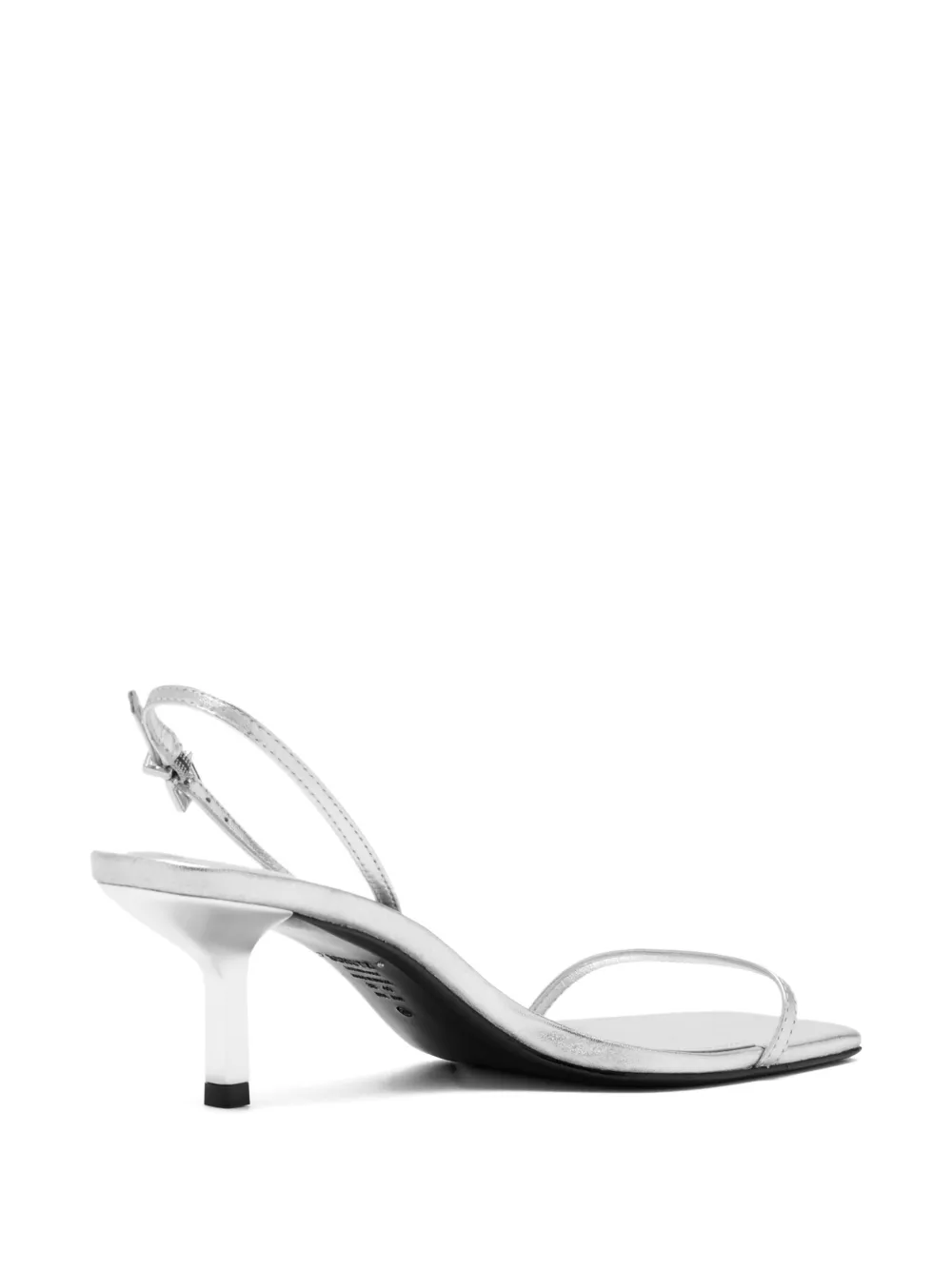Schutz Judith square-toe heeled sandals Zilver