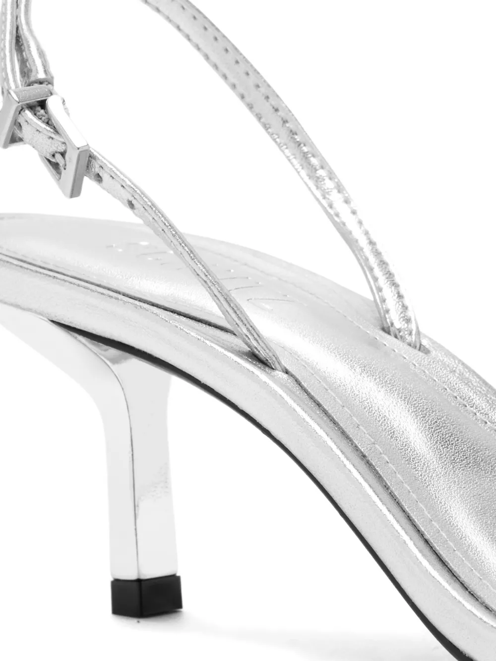 Schutz Judith square-toe heeled sandals Zilver