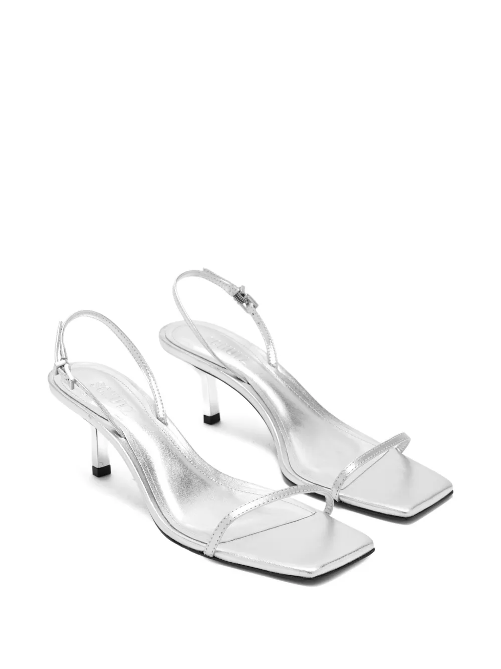 Schutz Judith square-toe heeled sandals Zilver