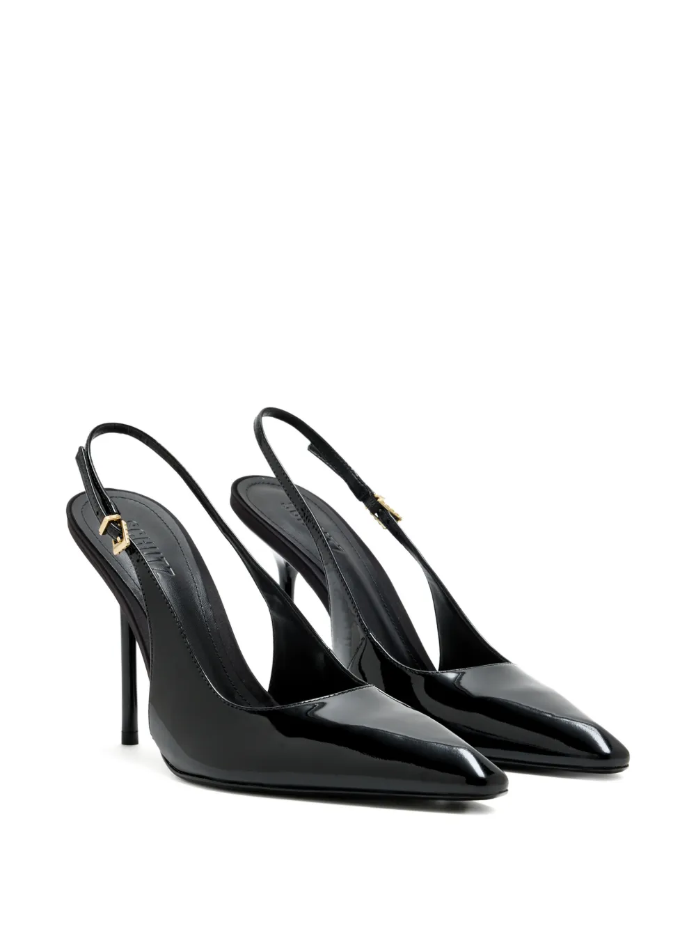 Schutz Leona slingback pointed pumps Zwart