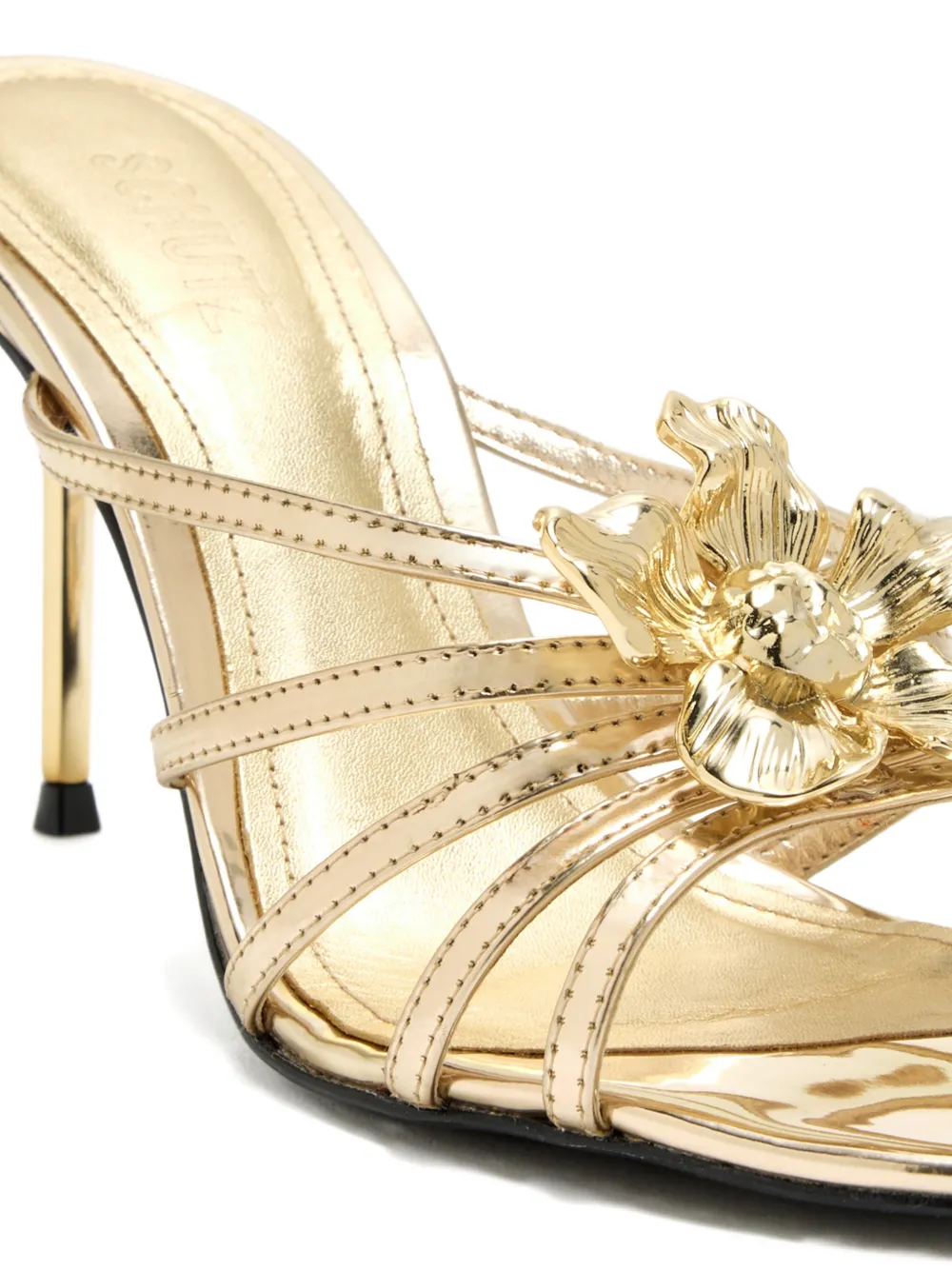 Schutz Flora flower-detail heeled sandals Goud