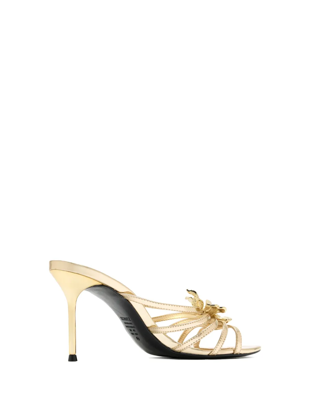 Schutz Flora flower-detail heeled sandals Goud