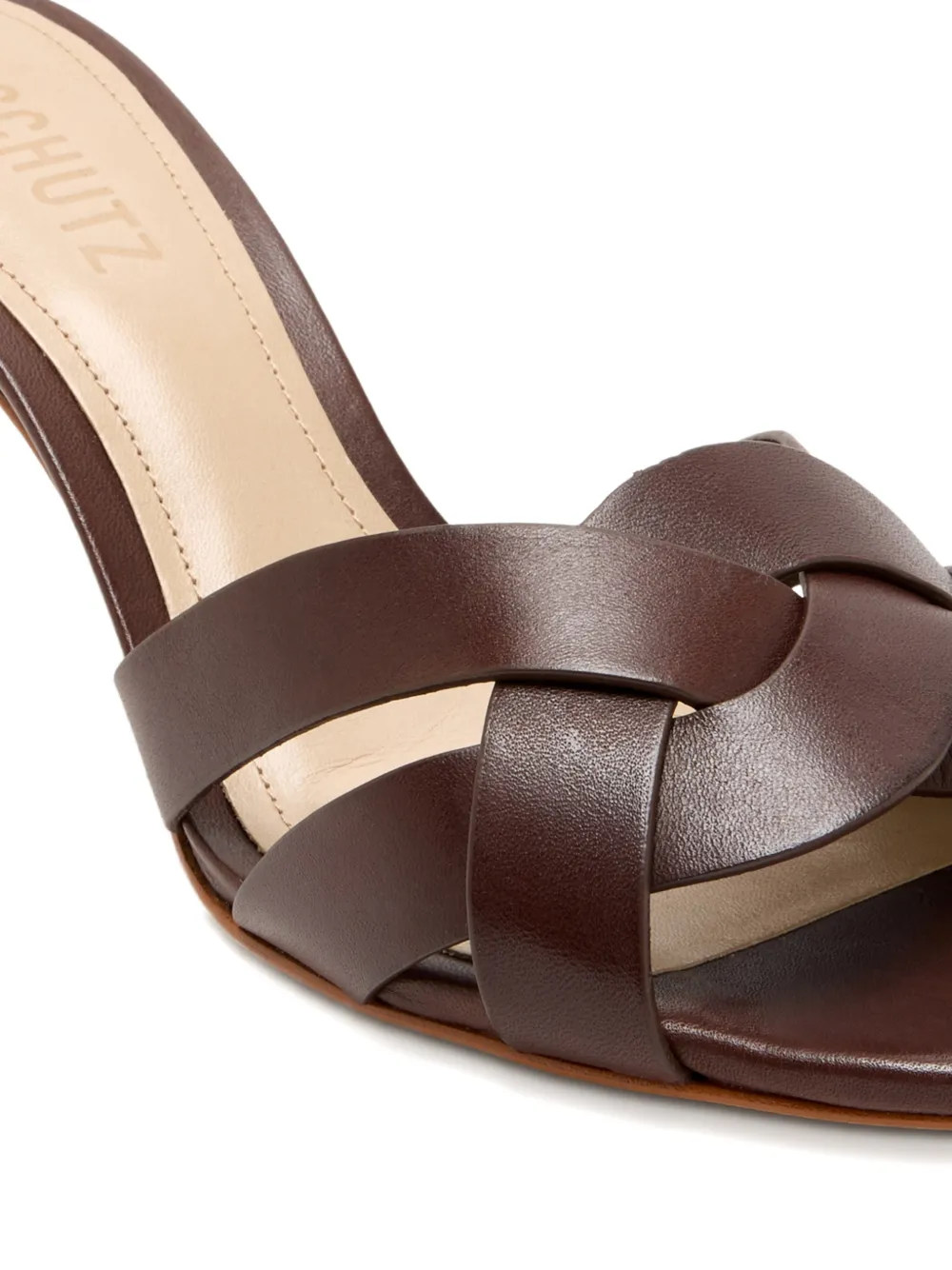 Schutz Renata woven heeled sandals Bruin