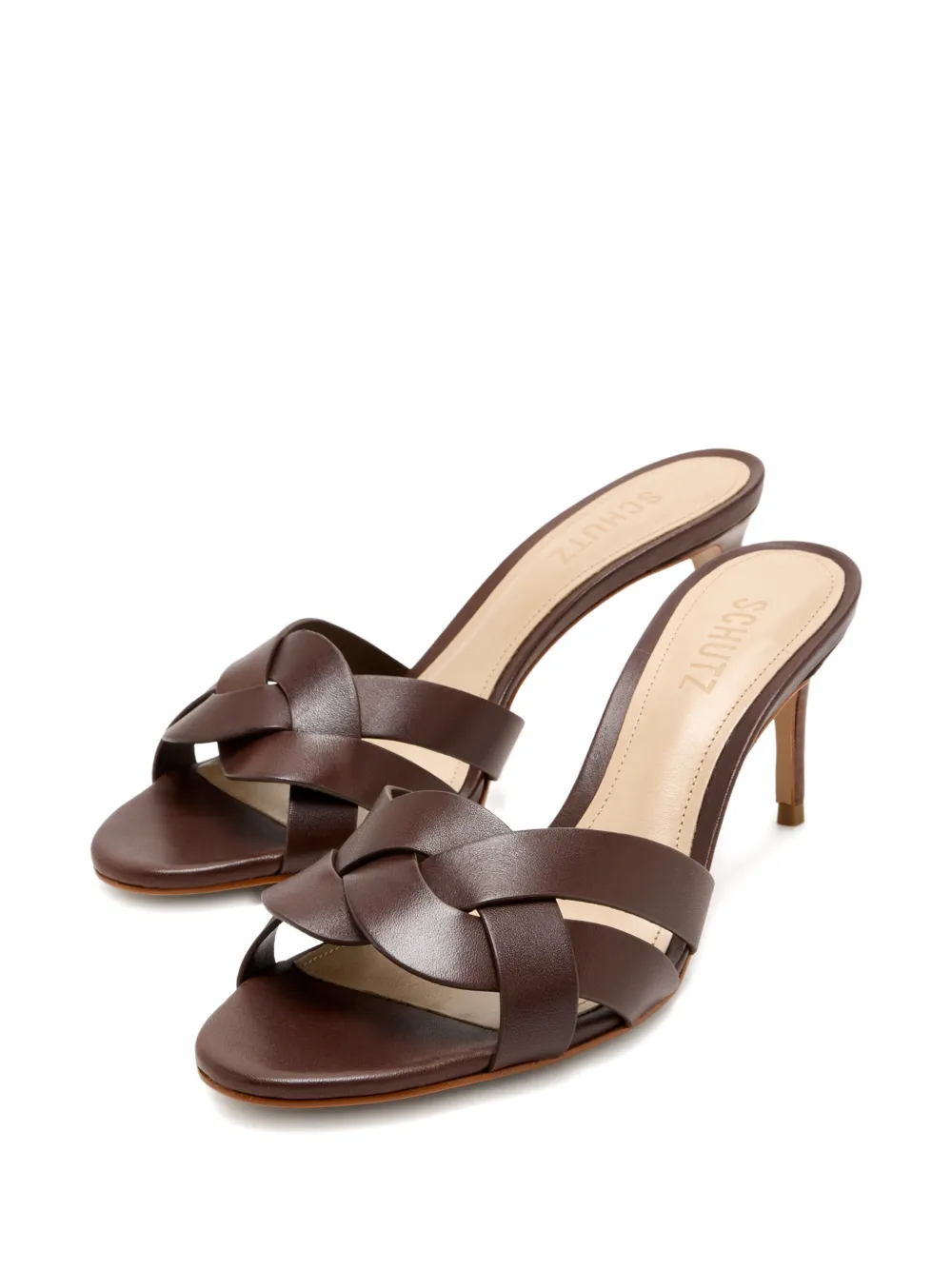 Schutz Renata woven heeled sandals Bruin