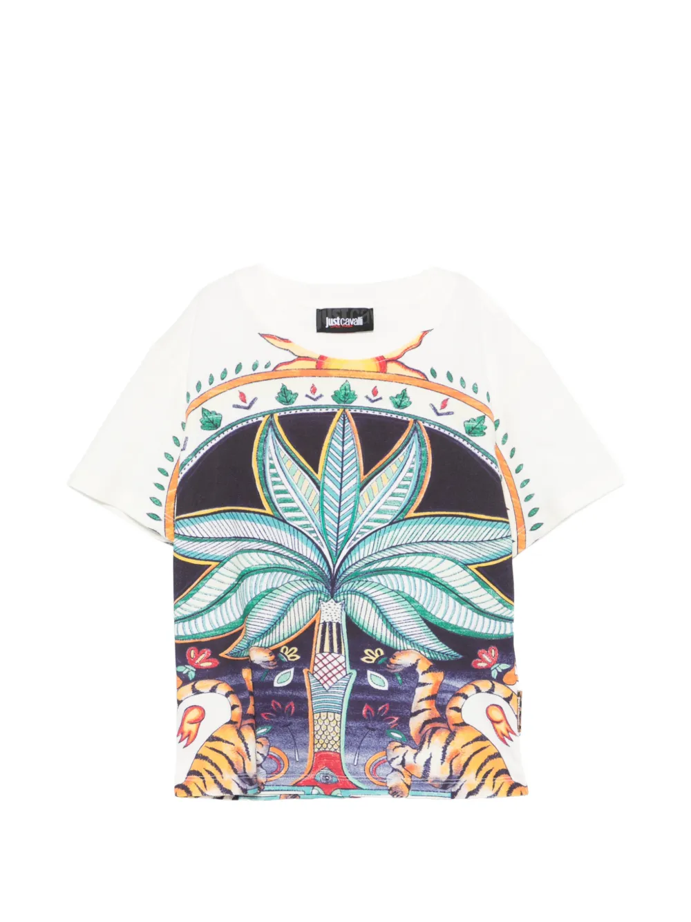 Just Cavalli tiger-print T-shirt - Bianco