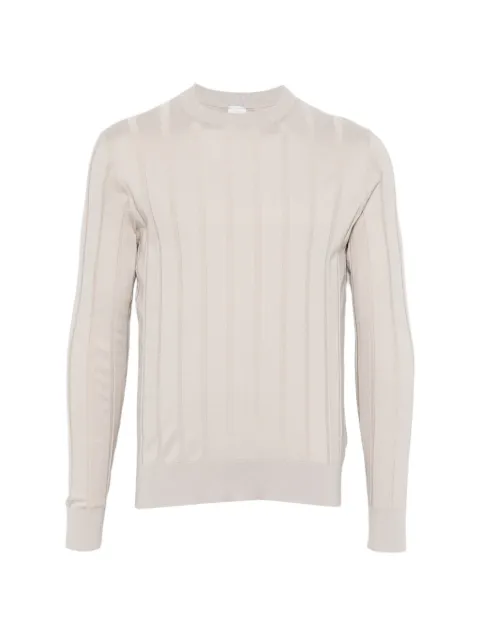 Eleventy jersey de canalé con cuello redondo