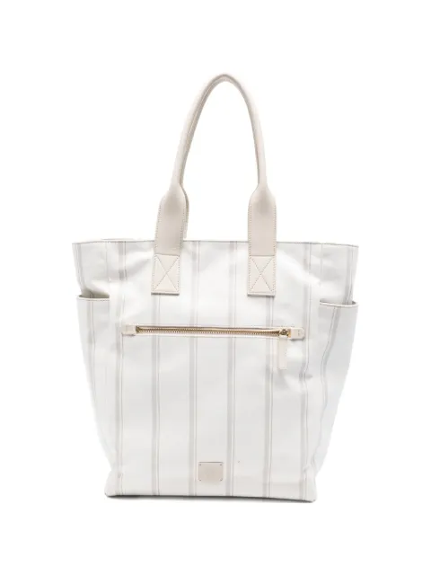 Eleventy striped zip tote bag