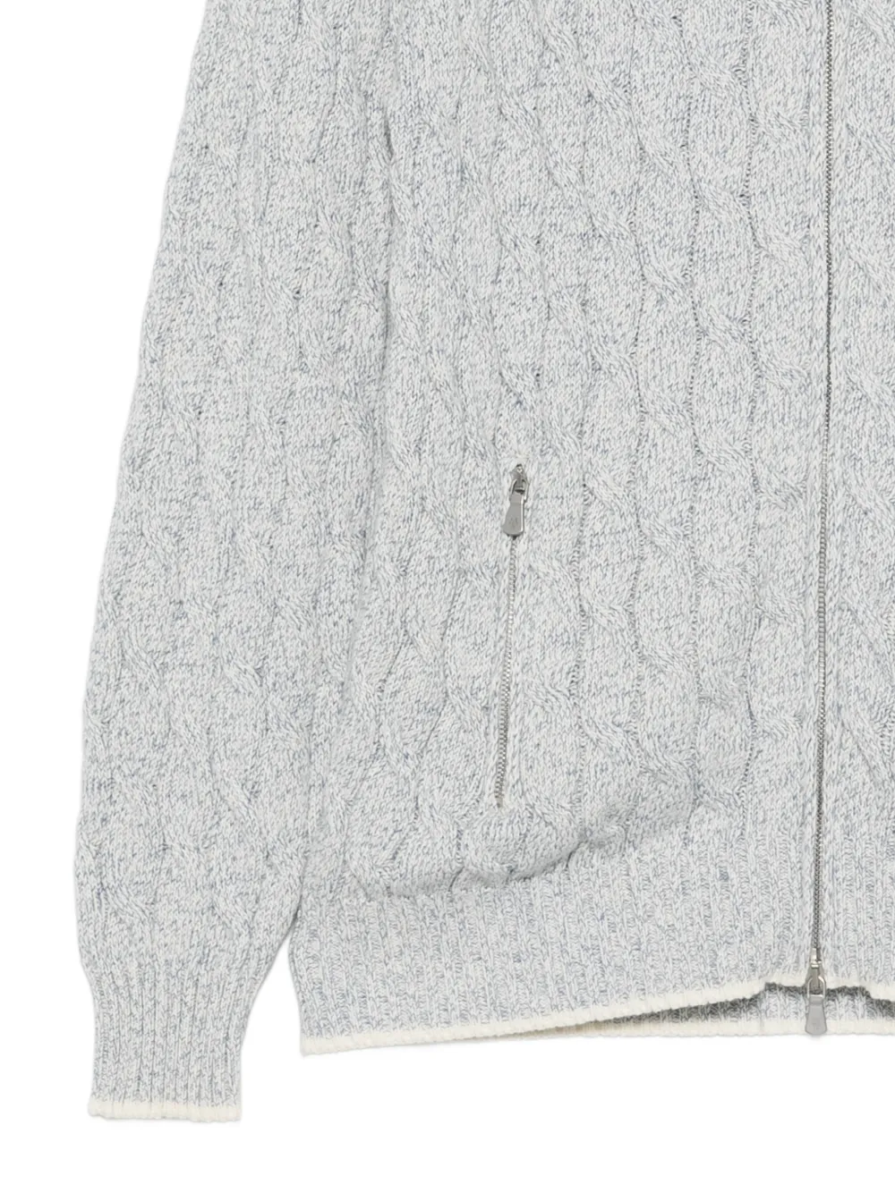  Eleventy Cable-knit Zip-up Cardigan - Blue 