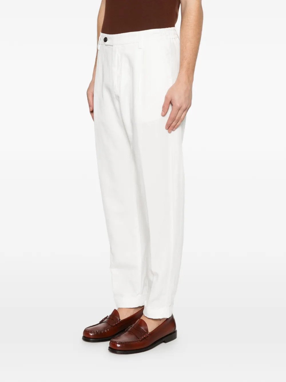 Eleventy Broek met plooien Wit