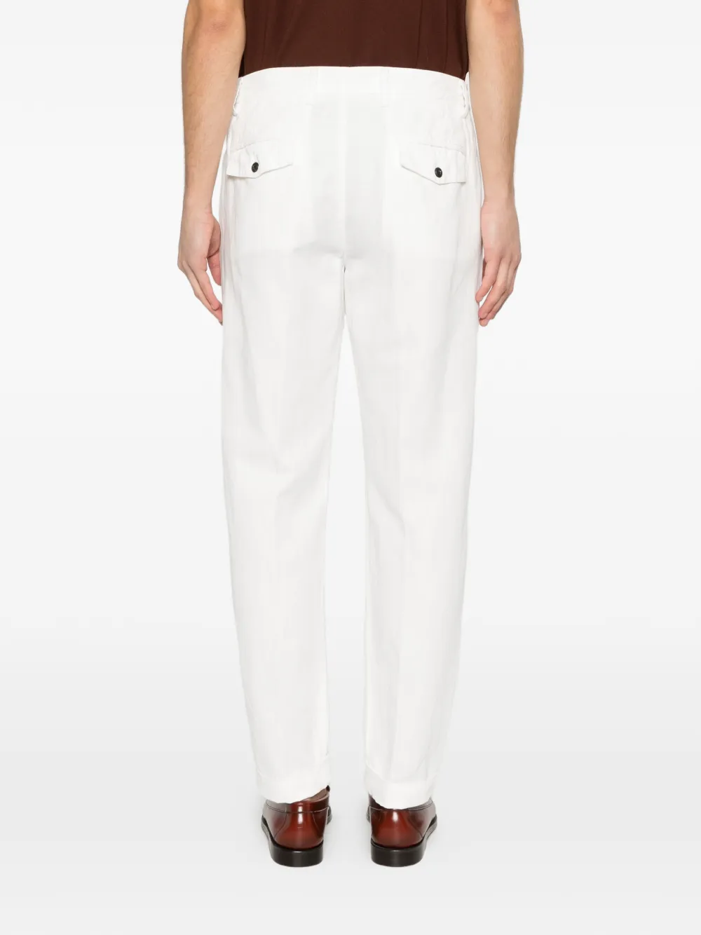 Eleventy Broek met plooien Wit