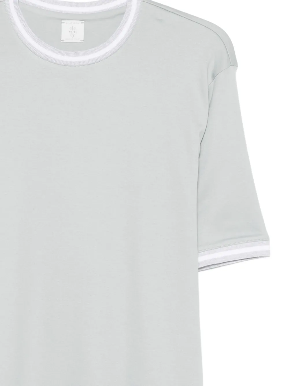  Eleventy Short Sleeves Ringer T-shirt - Grey 