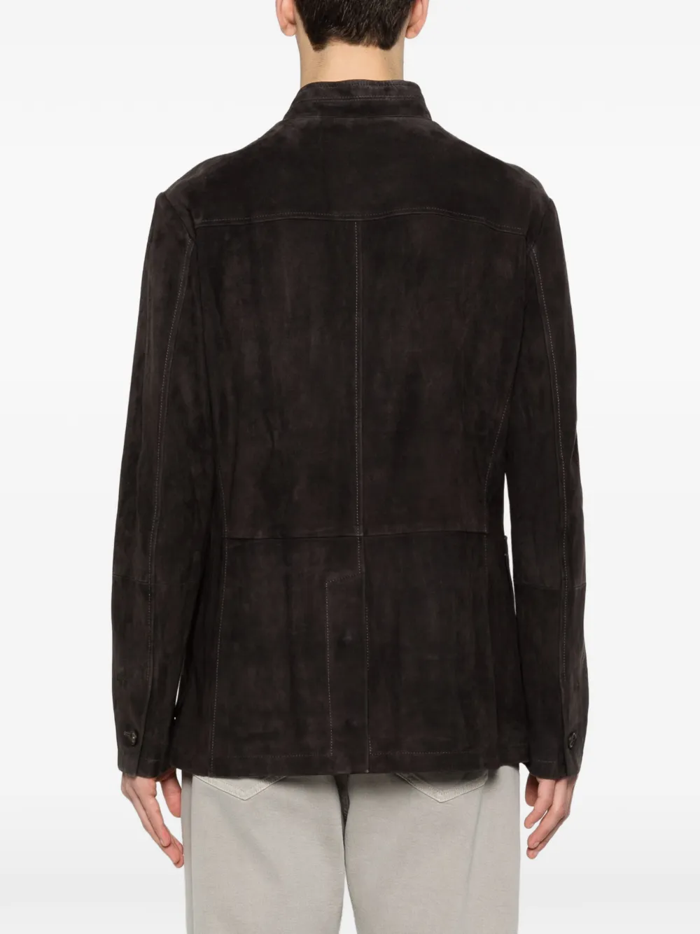 Button Sheep Suede Jacket