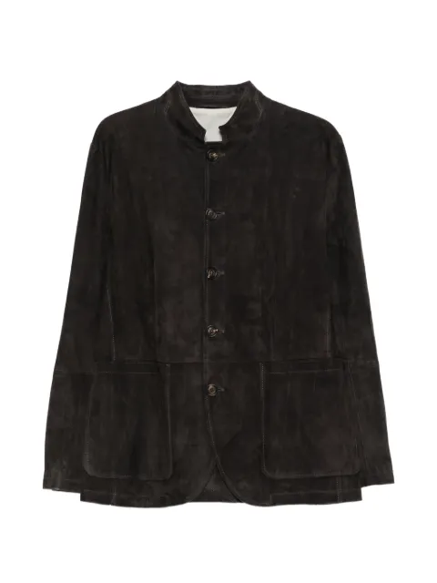 Eleventy جاكيت شمواه جلد الغنم بأزرار