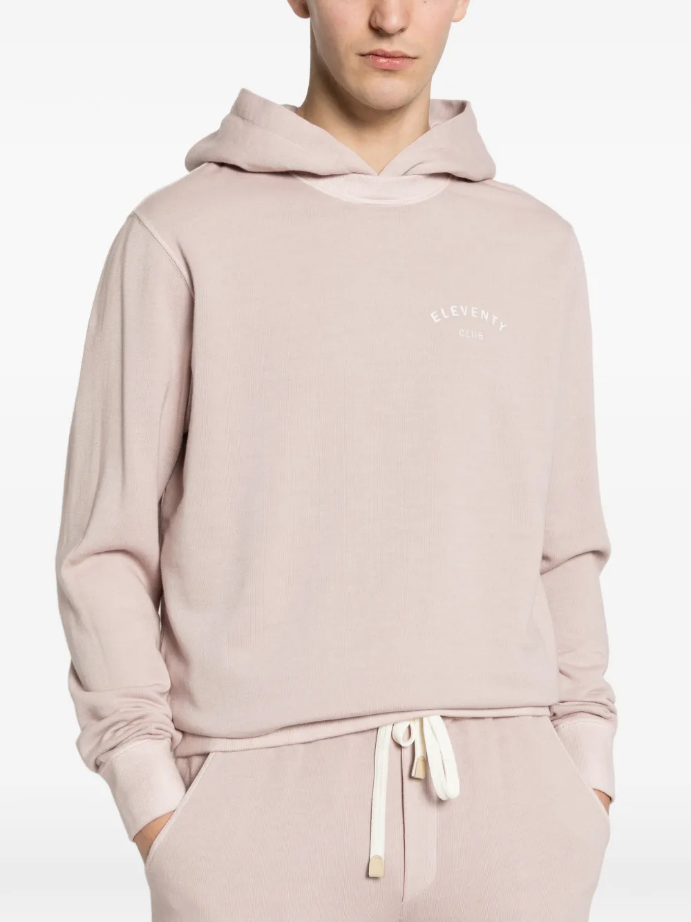 Eleventy Hoodie met ronde hals Roze