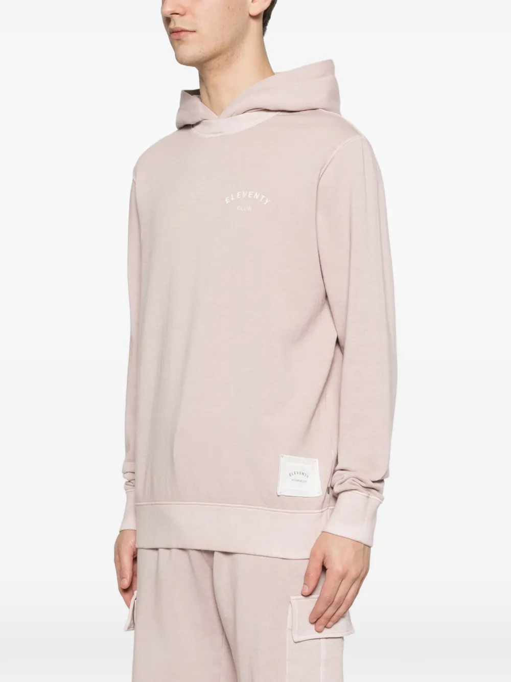 Eleventy Hoodie met ronde hals Roze