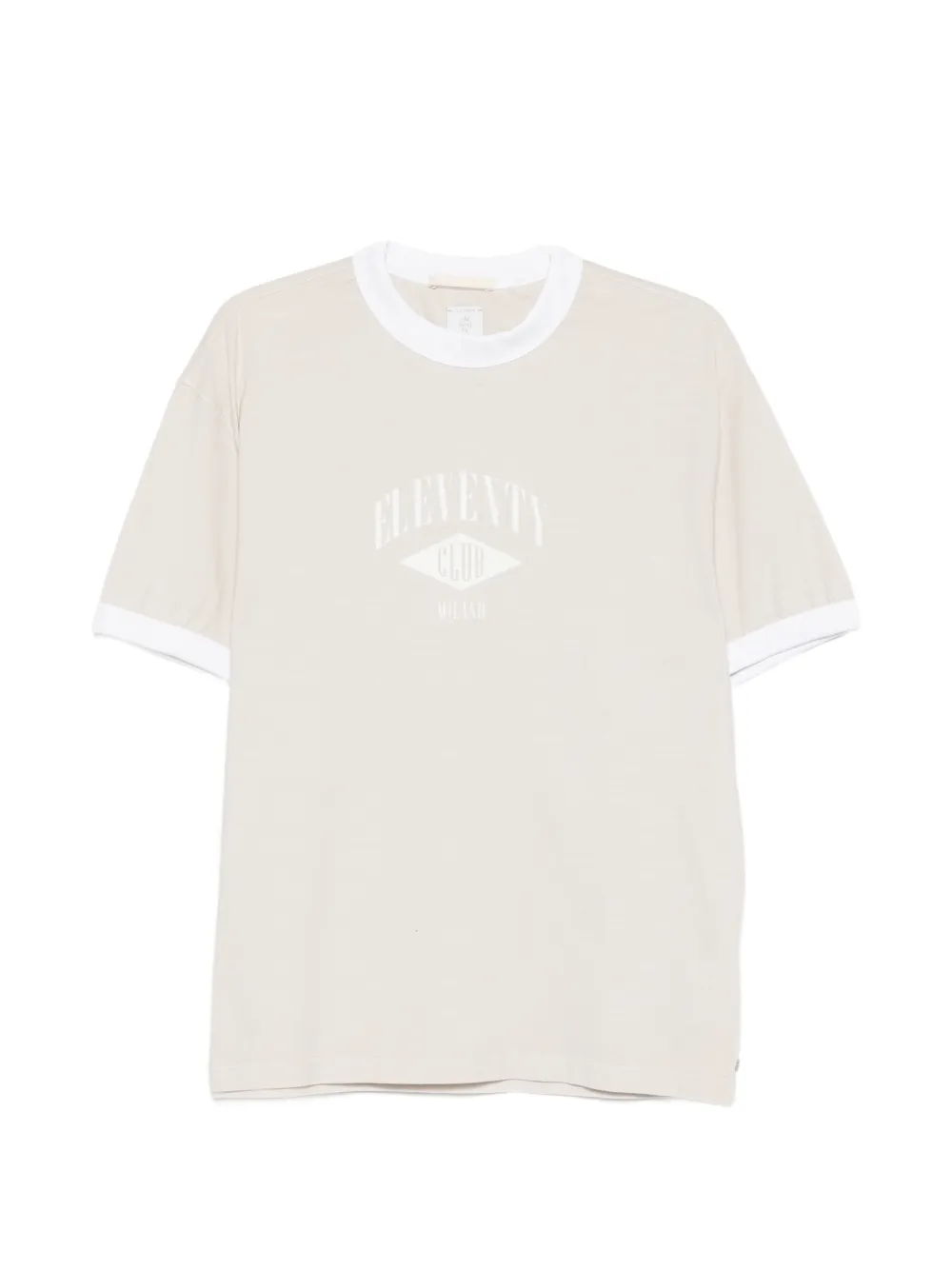 Eleventy T-Shirt mit Logo - Nude