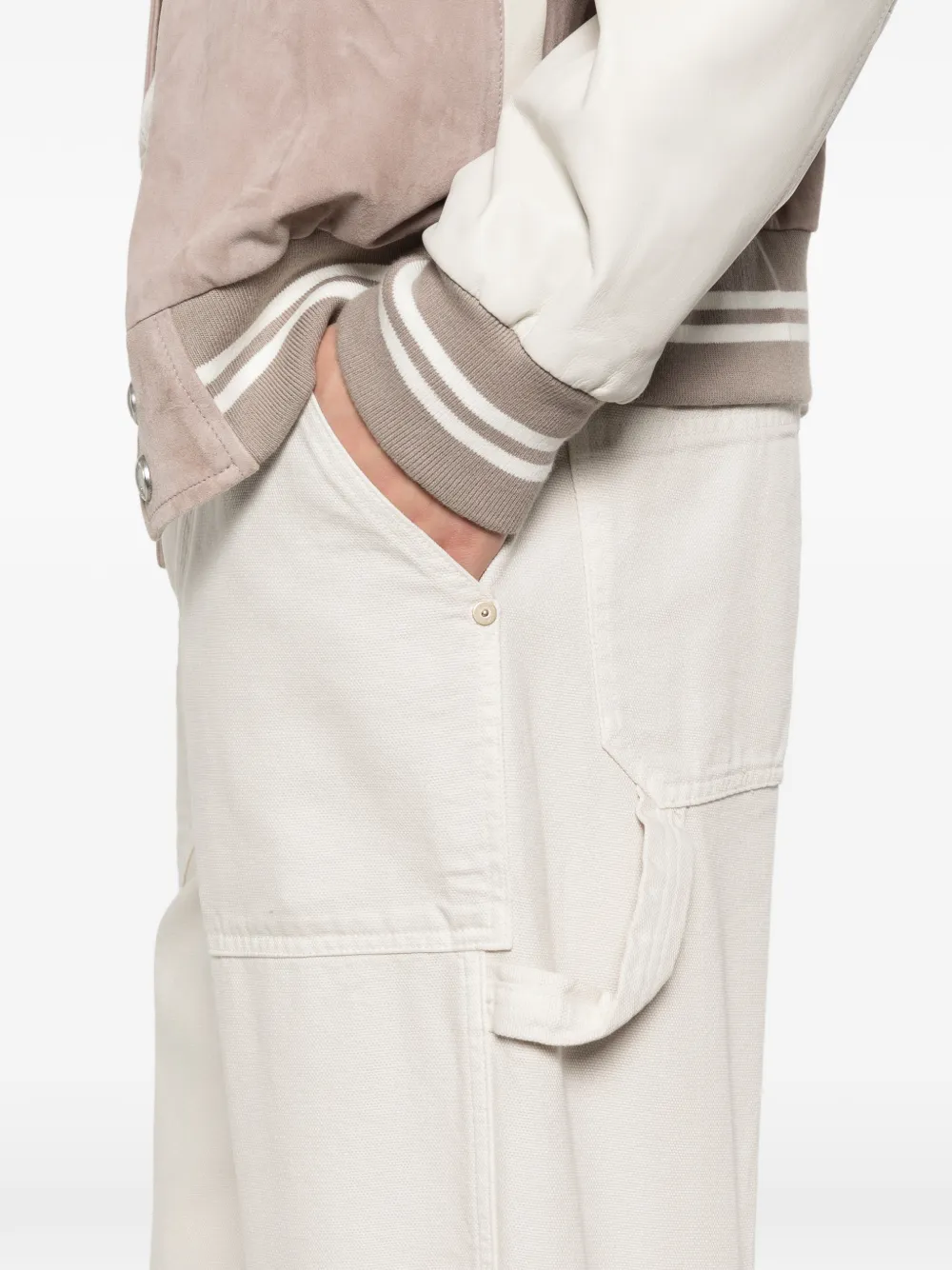 Eleventy Work broek met opgestikte zak Beige