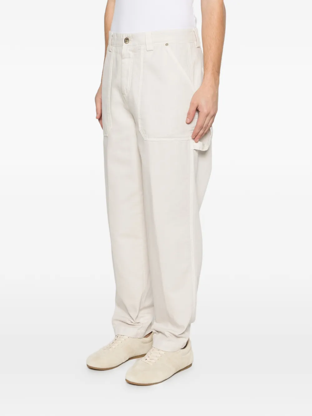 Eleventy Work broek met opgestikte zak Beige