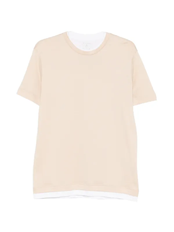 Eleventy Layer T-shirt in Neutrals