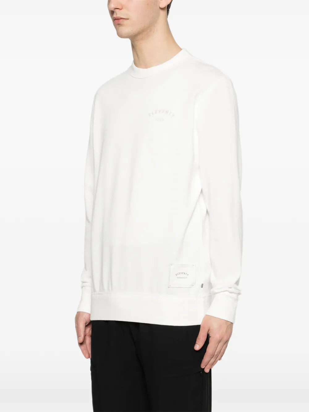  Eleventy Logo-detail Sweatshirt - Neutrals 