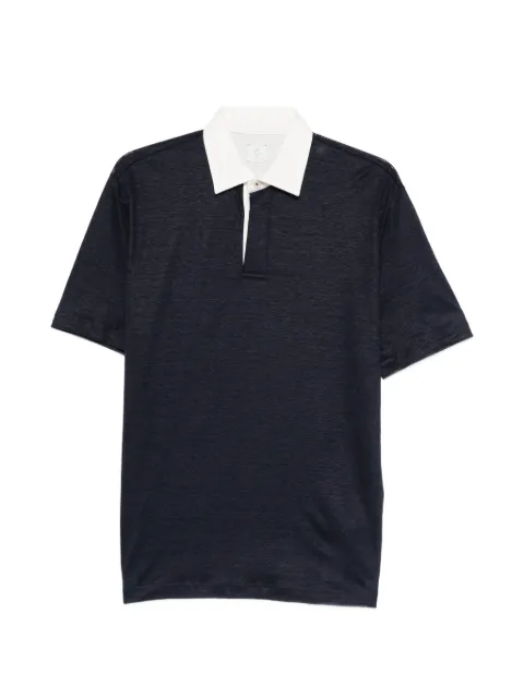 Eleventy contrast-collar polo shirt