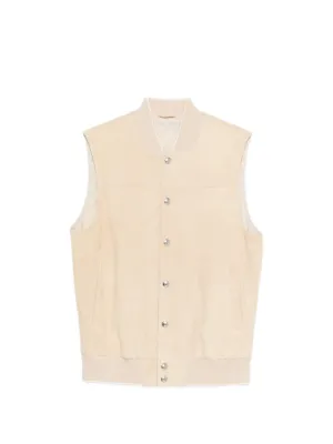 Brunello Cucinelli マイクロシェブロン リネンベスト | ニュートラル
