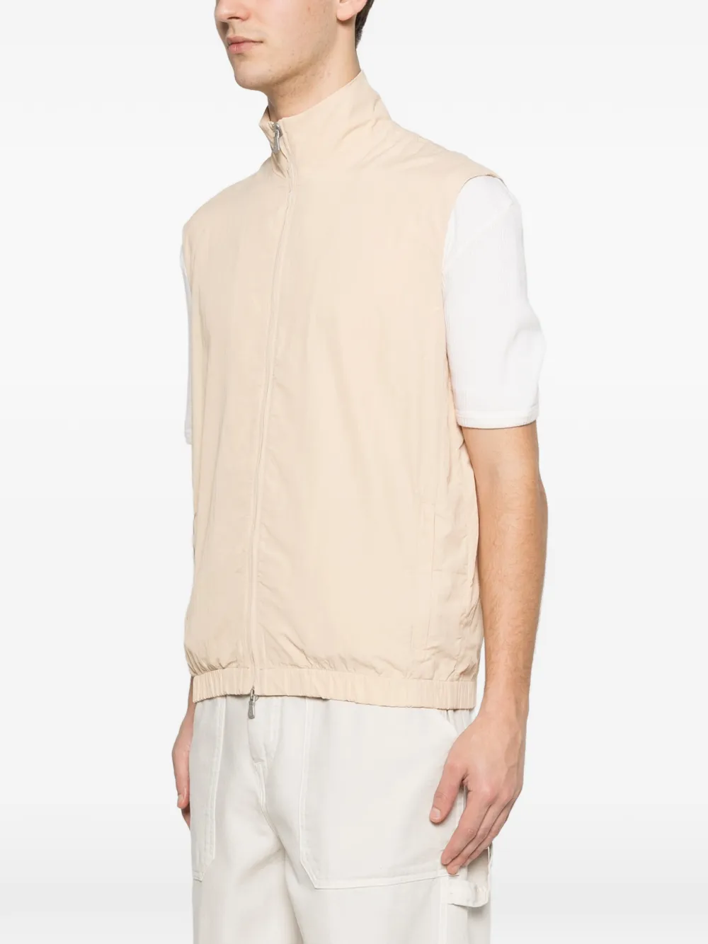 Eleventy Bodywarmer met rits Beige