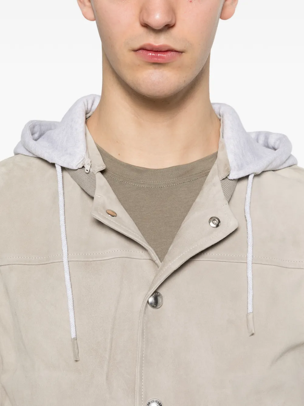 Eleventy Suède jas Beige