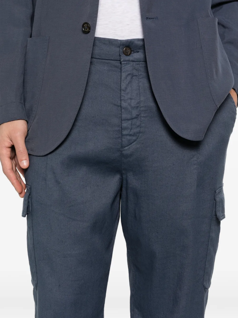Eleventy Cargo broek met knoopsluiting Blauw
