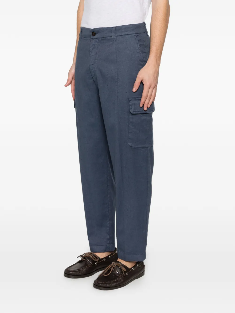 Eleventy Cargo broek met knoopsluiting Blauw