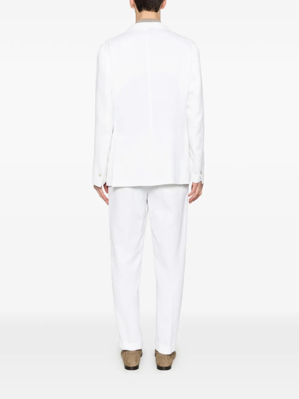  Eleventy Single-breasted Pences Suit - White 