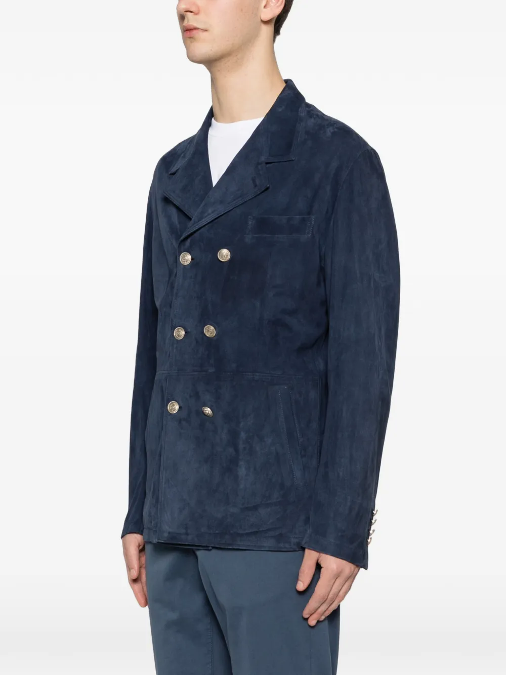  Eleventy Double-breasted Button Jacket - Blue 