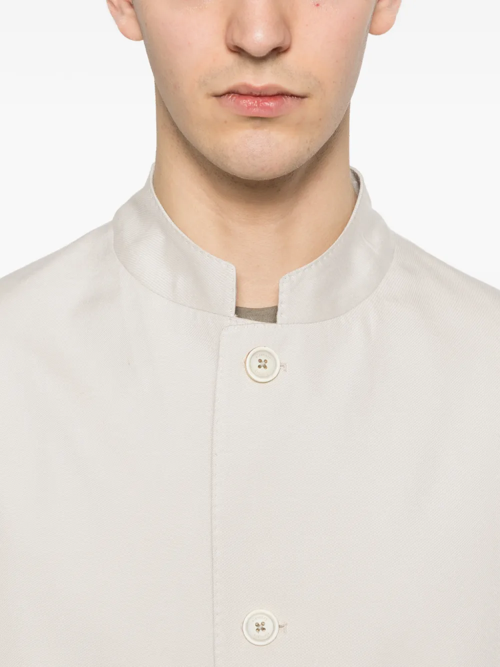Eleventy Pak met enkele rij knopen Beige