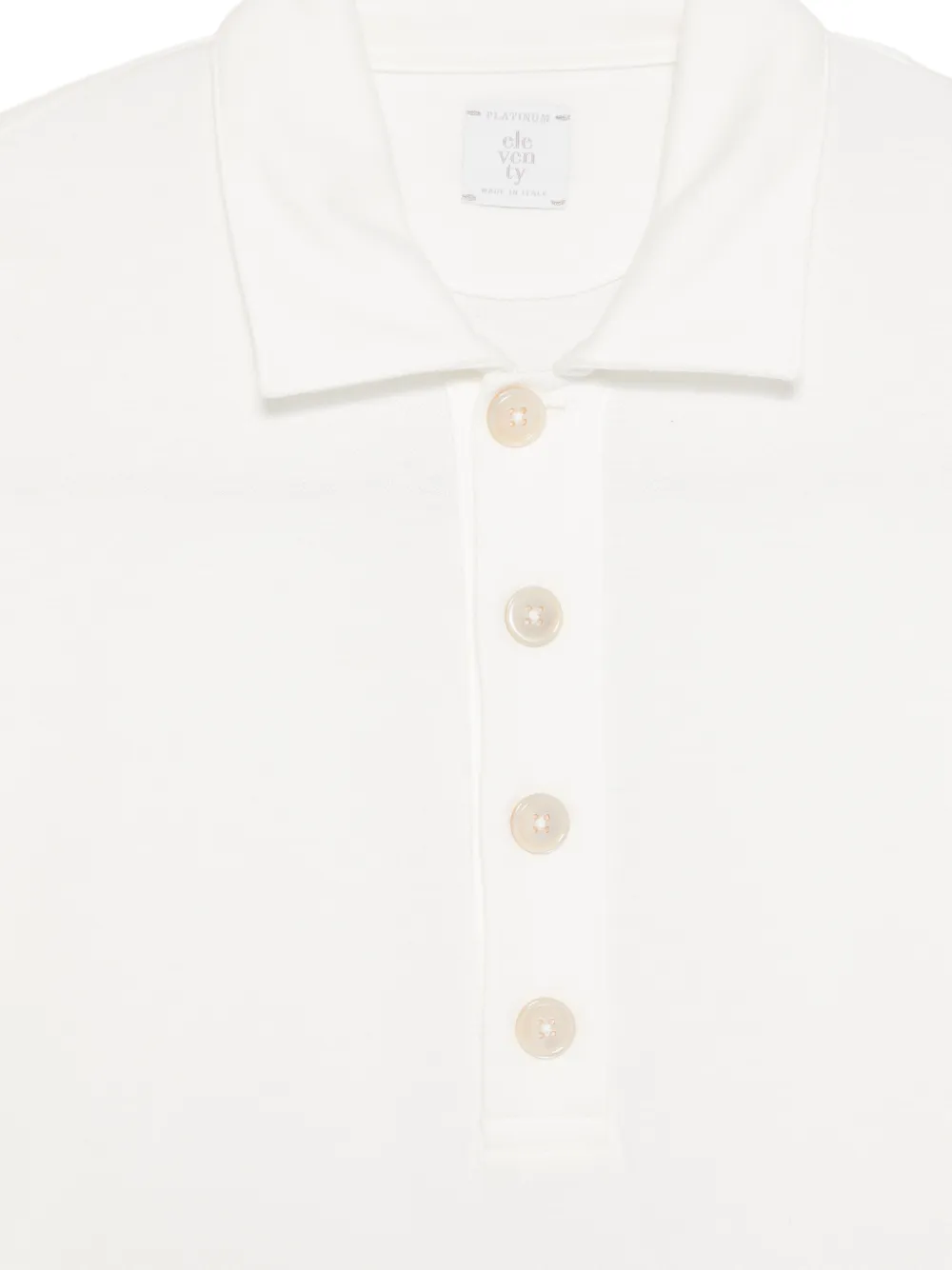 Eleventy Poloshirt met knopen Wit