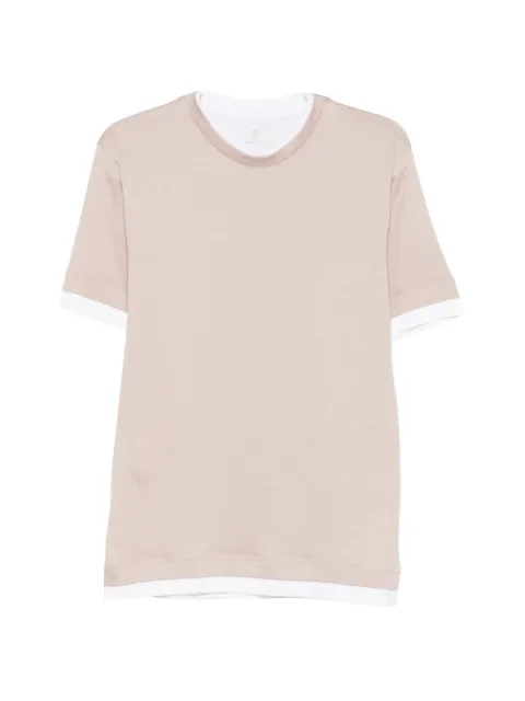 Eleventy playera a capas con cuello redondo