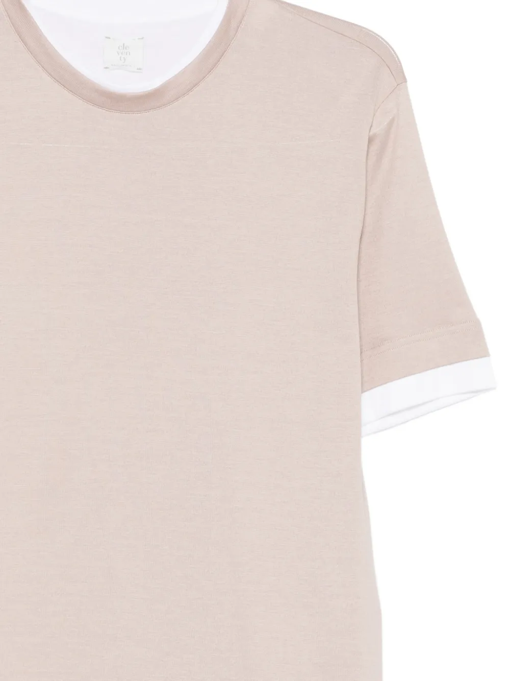  Eleventy Layered Crewneck T-shirt - Neutrals 