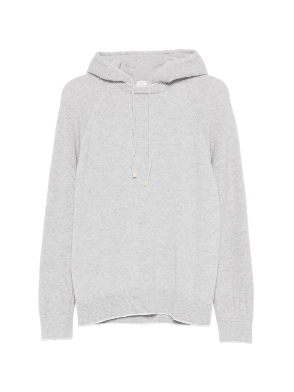 Eleventy Felpa a coste con cappuccio - Grigio