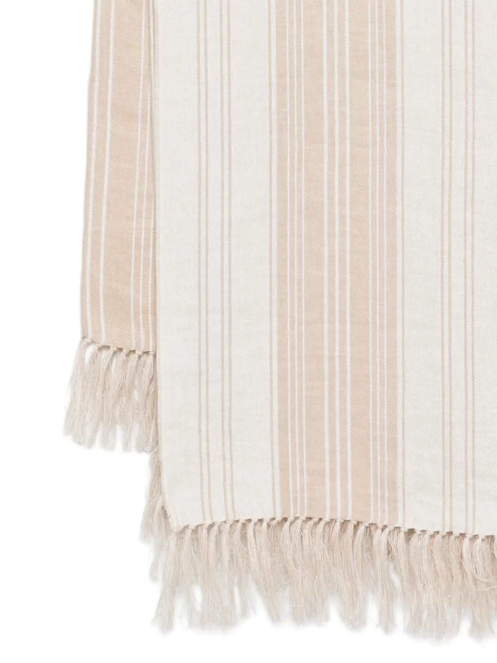  Eleventy Striped Fringed Plaid - Neutrals 