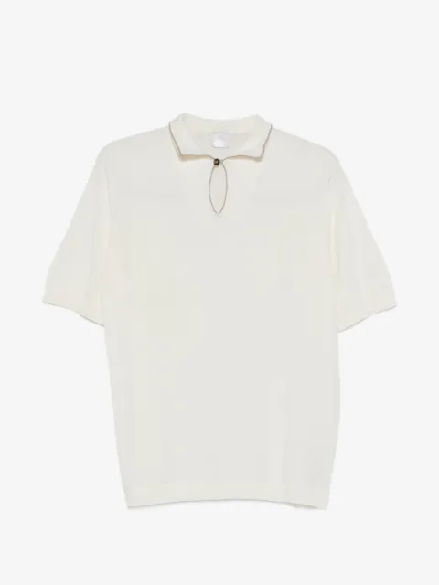 Eleventy contrasting-trim polo shirt