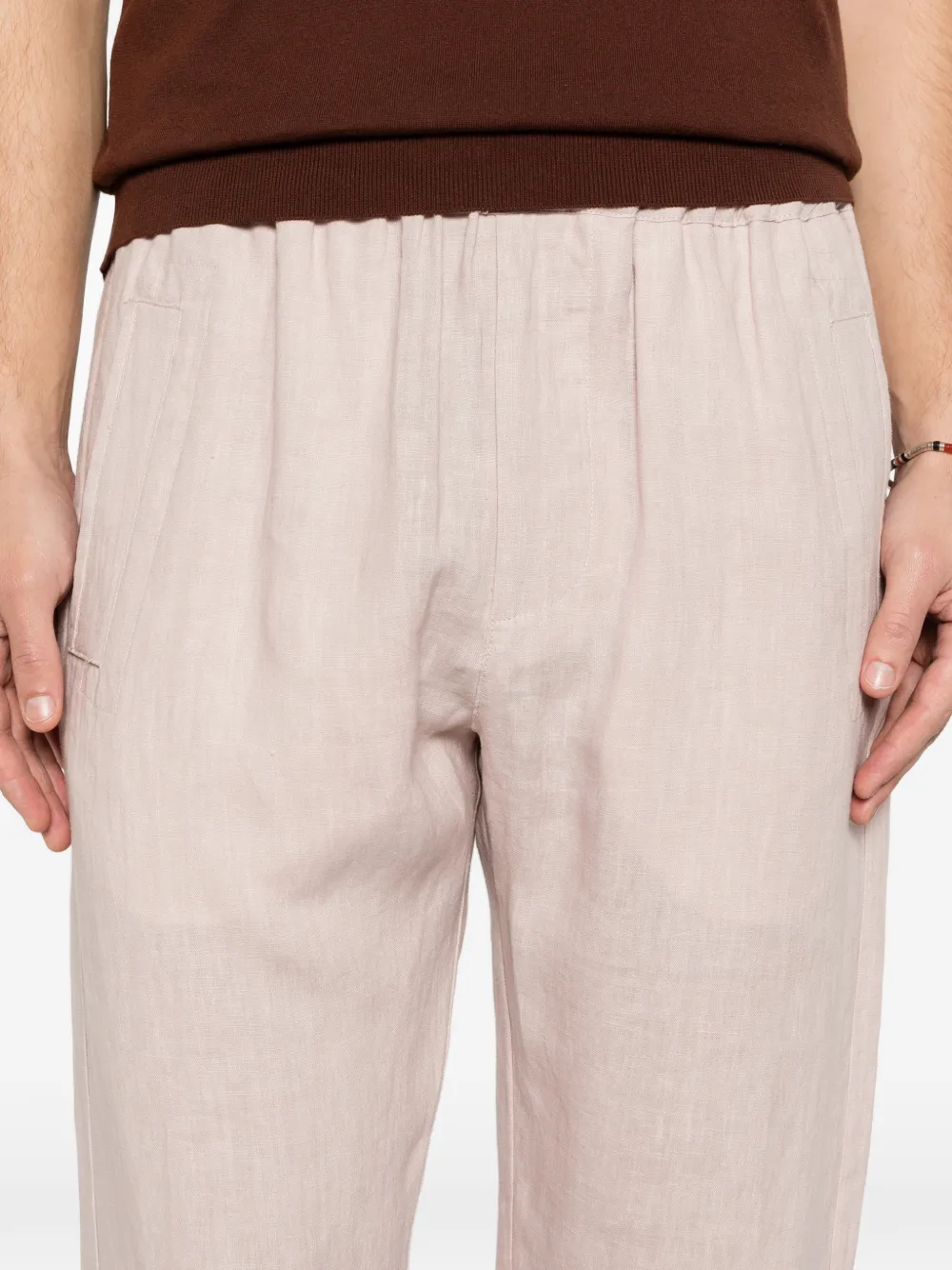 Eleventy Broek met elastische taille Roze