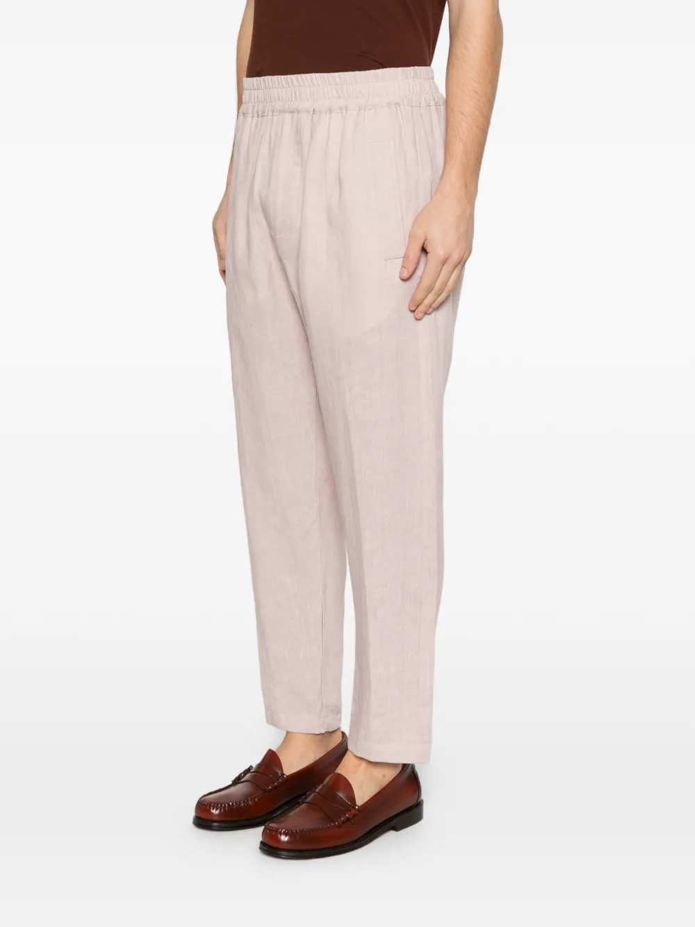 Eleventy Broek met elastische taille Roze