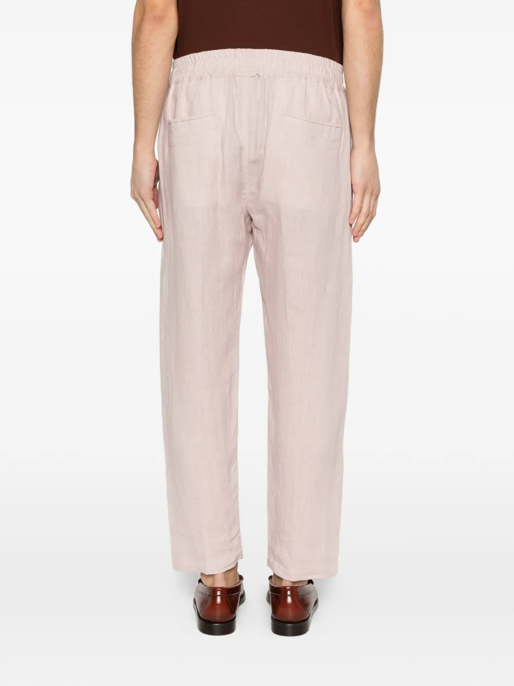 Eleventy Broek met elastische taille Roze