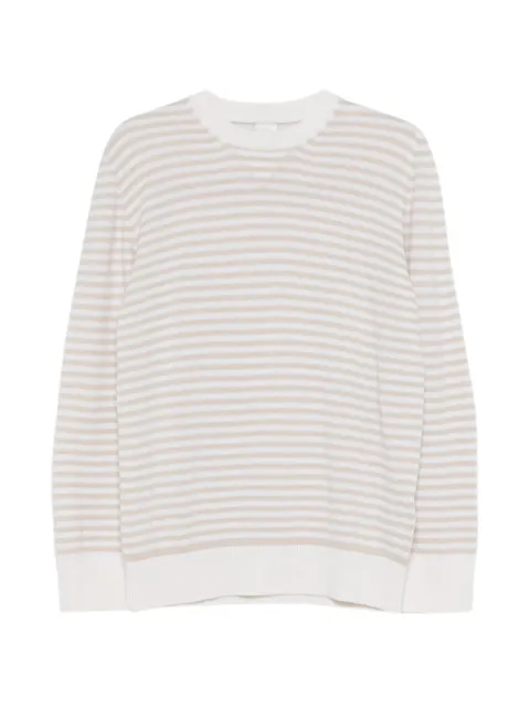Eleventy suéter con cuello redondo y motivo de rayas