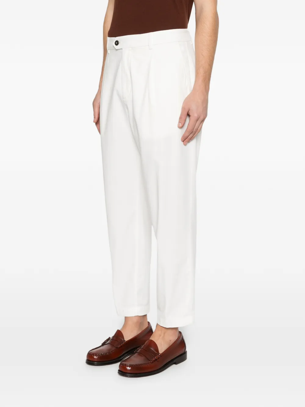 Eleventy Broek met plooien Wit