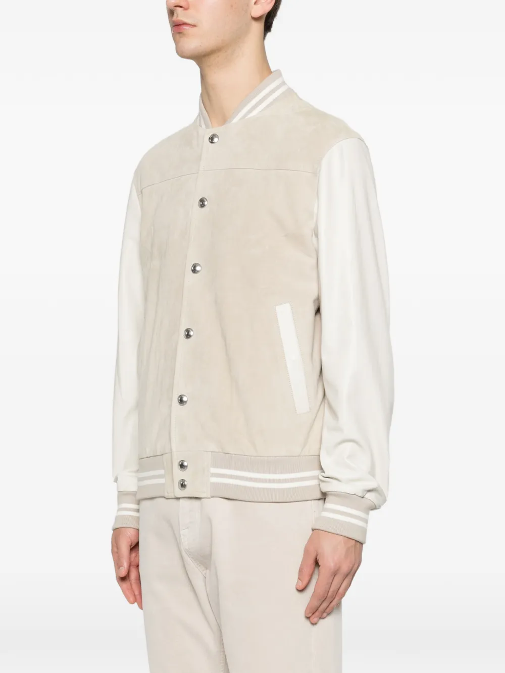 Striped Bomber Jacket